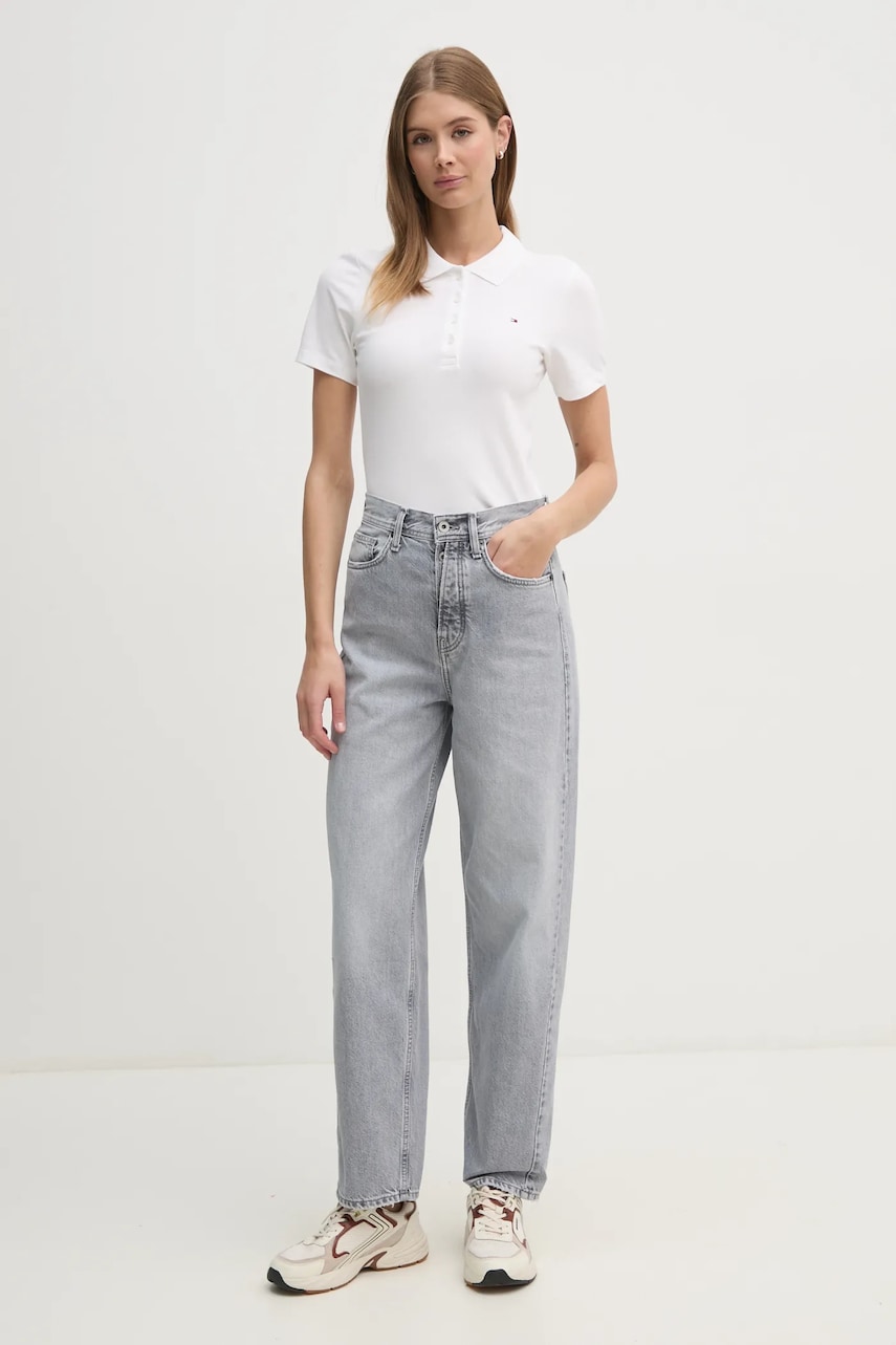 Поло Tommy Hilfiger женское цвет белый WW0WW43225 Поло Tommy Hilfiger женское цвет белый WW0WW43225