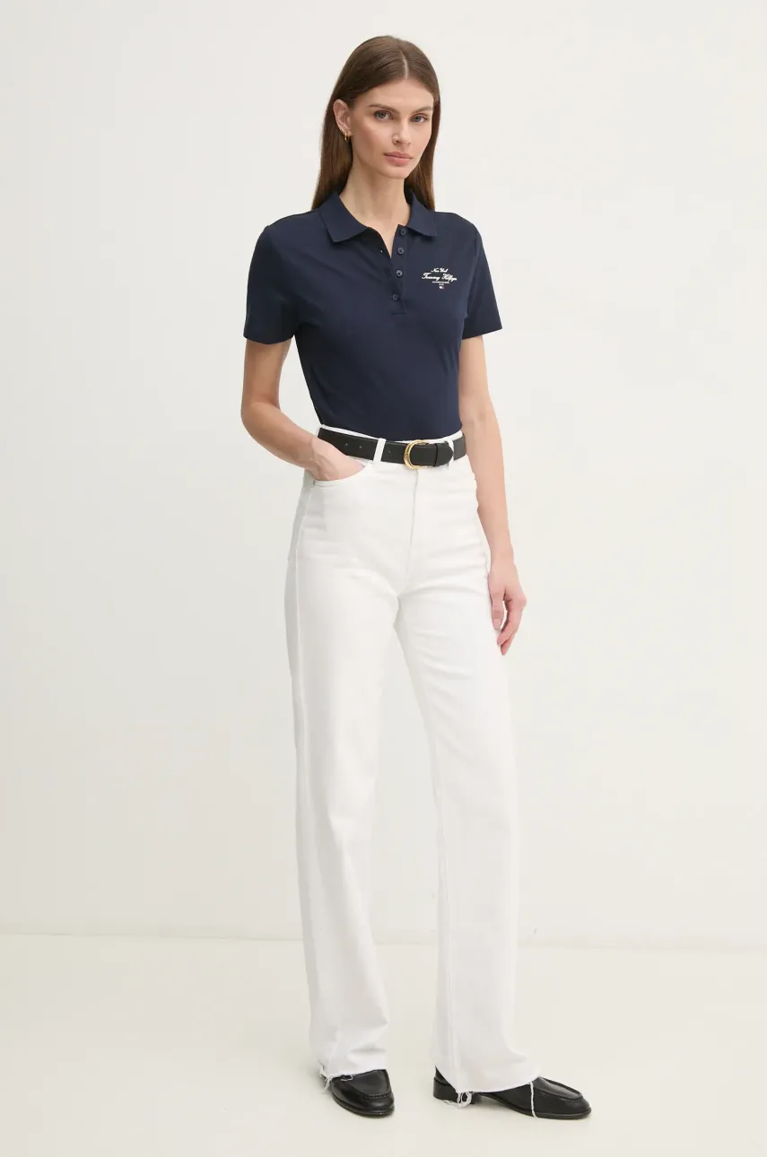 Поло Tommy Hilfiger женское цвет синий WW0WW43930 Поло Tommy Hilfiger женское цвет синий WW0WW43930