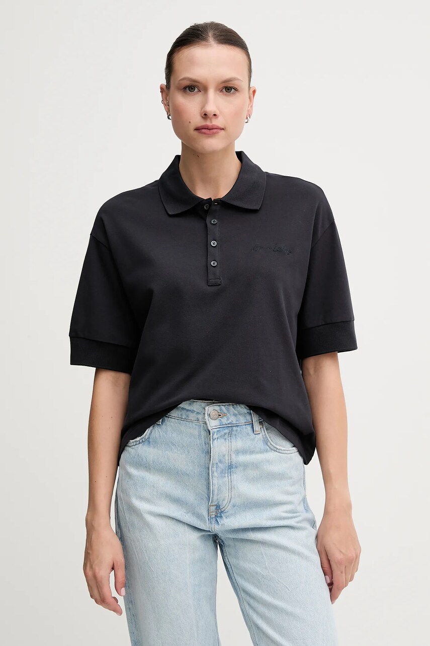 Armani Exchange tricou polo culoarea bleumarin, XW000887 AF10819