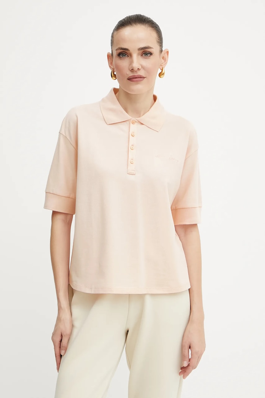 Armani Exchange tricou polo culoarea portocaliu, XW000887 AF10819
