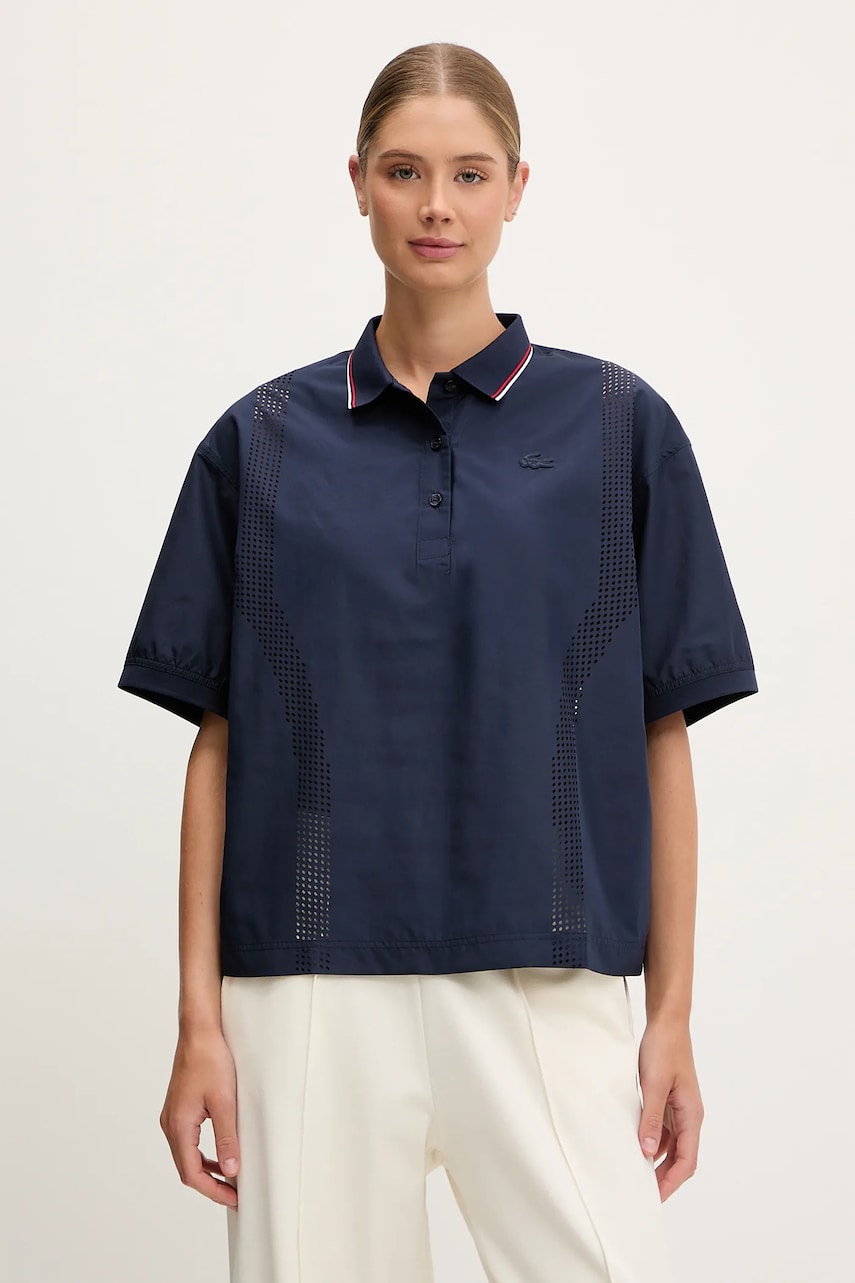 Lacoste tricou polo culoarea bleumarin, CF0060