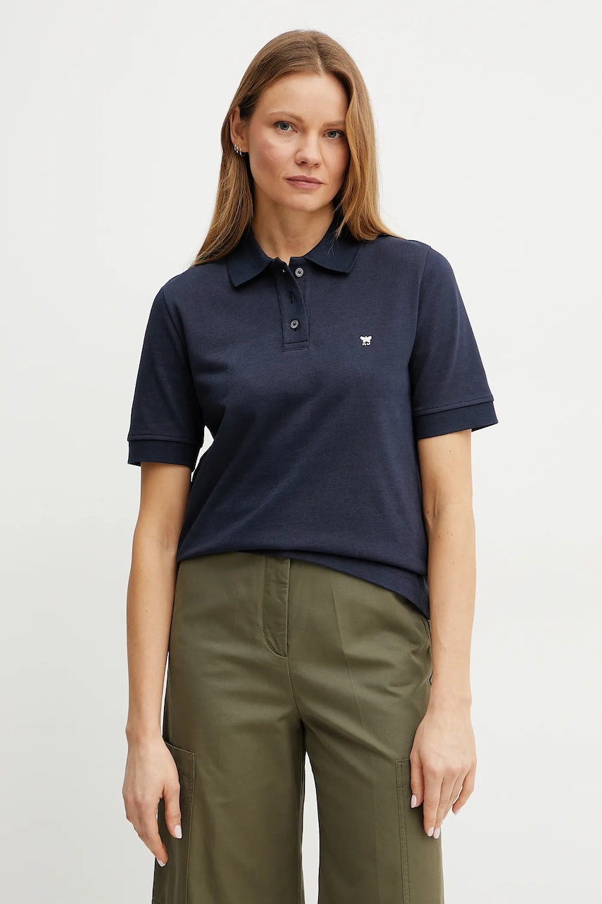 Weekend Max Mara tricou polo femei, culoarea albastru marin, 2515951011600 Weekend Max Mara tricou polo femei, culoarea albastru marin, 2515951011600