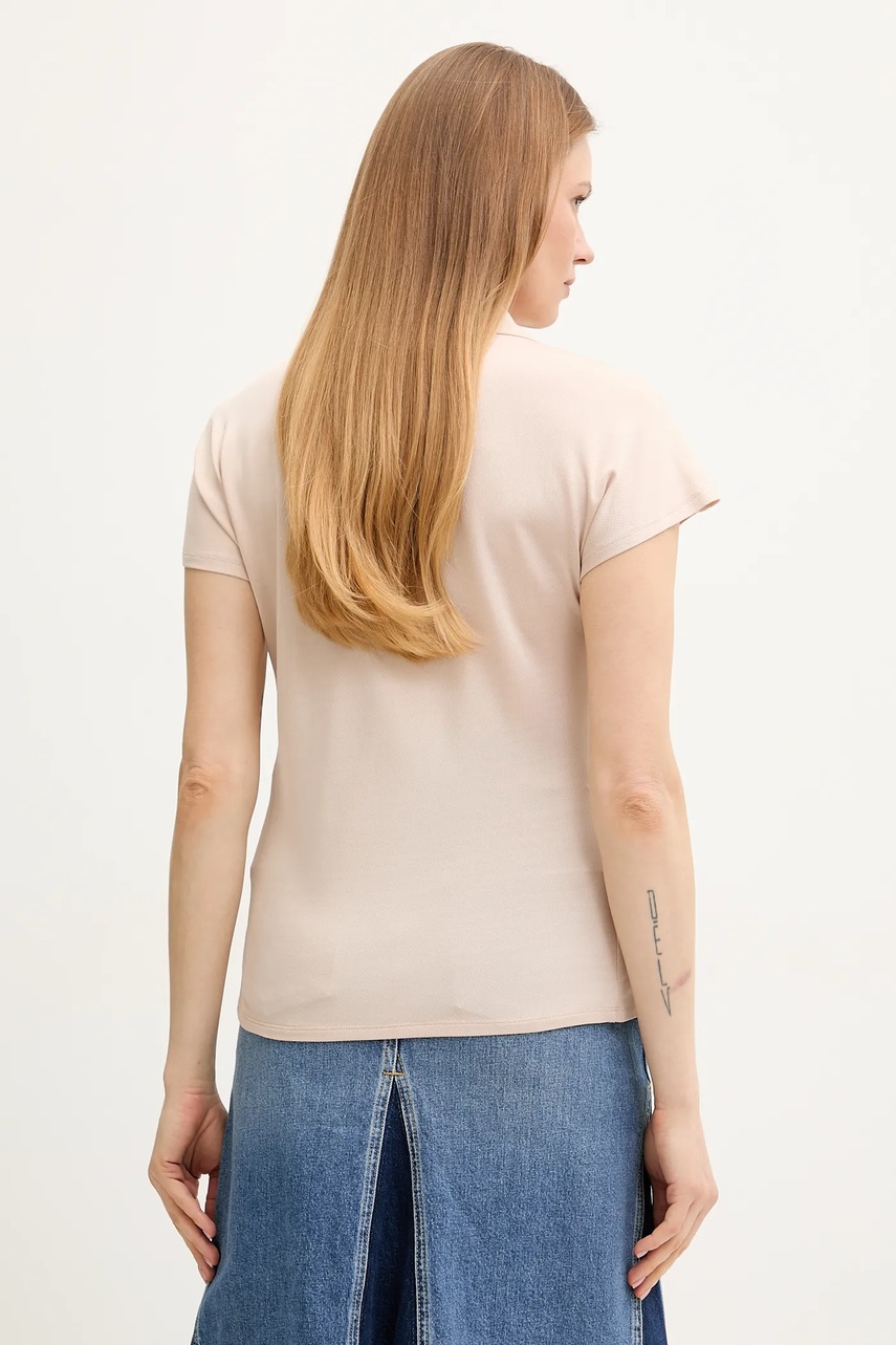 Πόλο Liu Jo χρώμα: μπεζ, TA5183 J4883 φωτογραφία