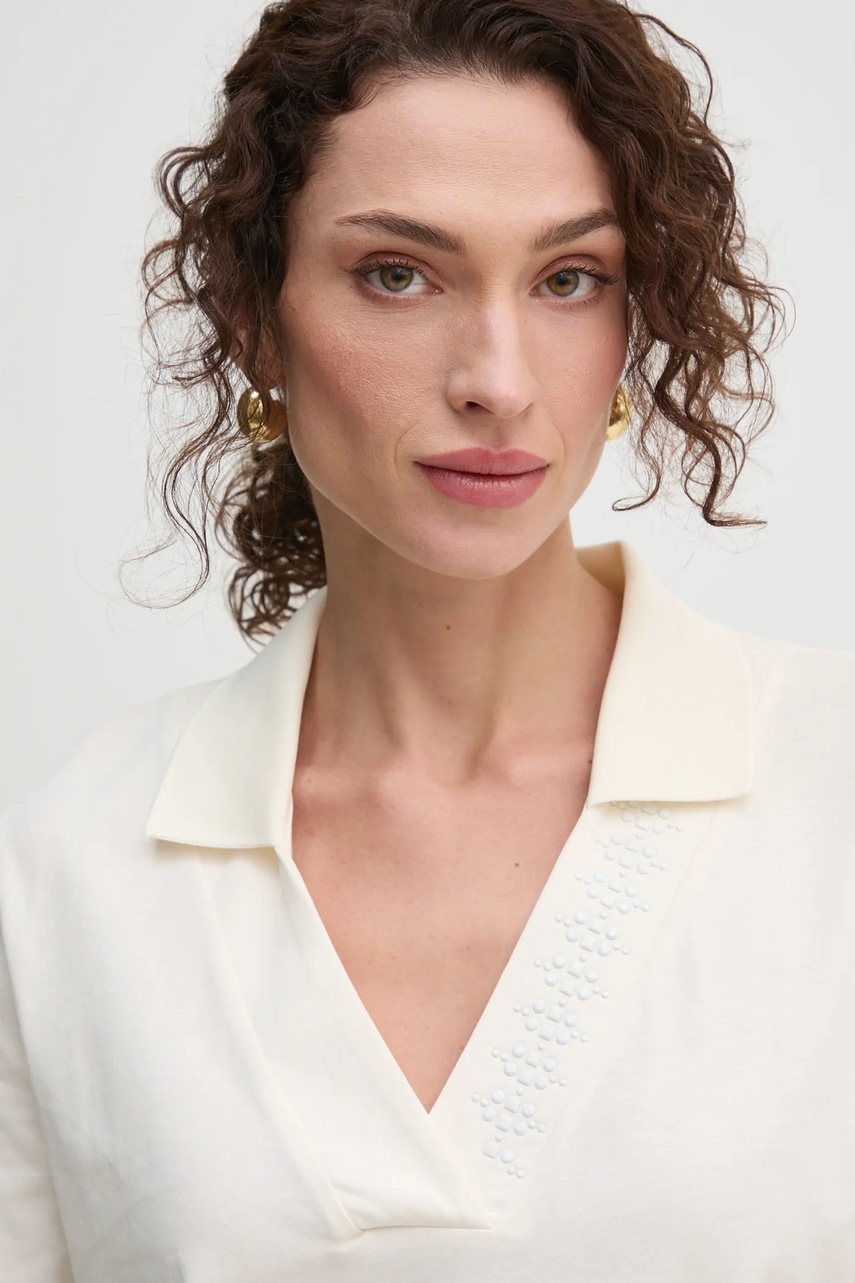 Μπλουζάκι Liu Jo χρώμα: μπεζ, TA5187 J6308 φωτογραφία