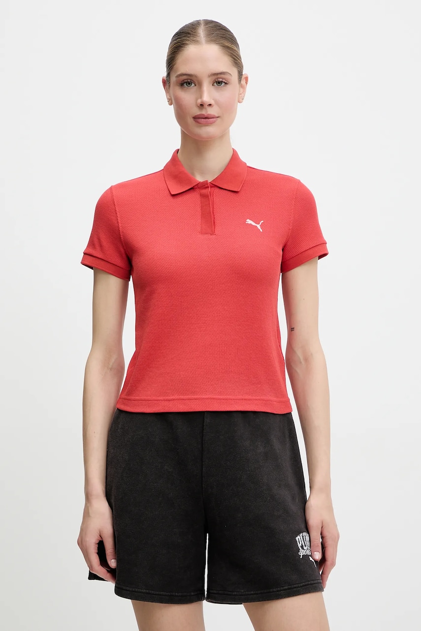 Levně Polo tričko Puma dámské, červená barva, 629777