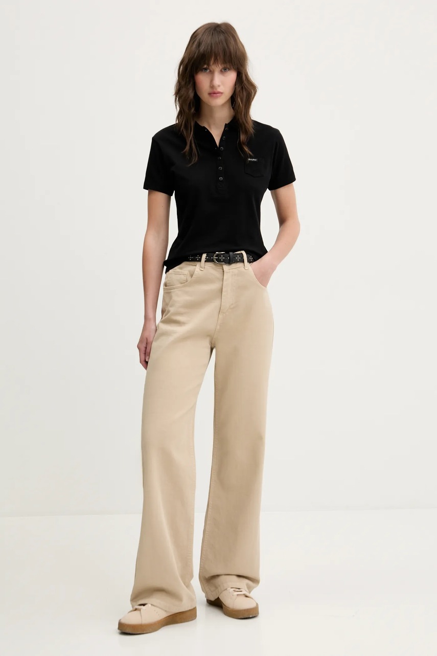 Поло Guess Jeans цвет чёрный W5GP73 KCYR1