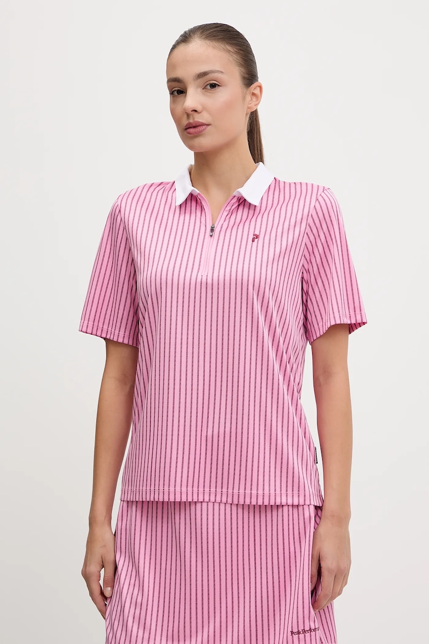 Peak Performance polo sportiv culoarea roz, G80375