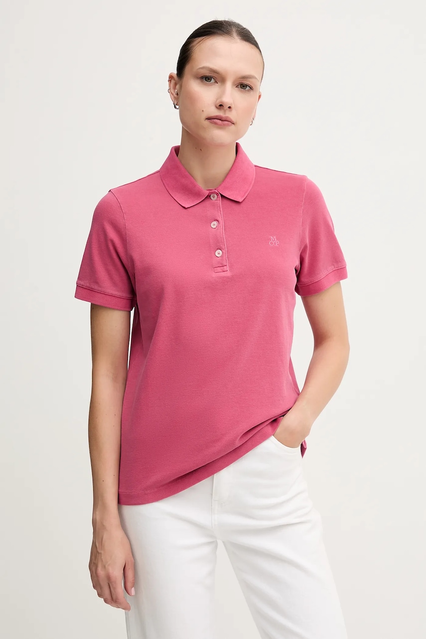 Marc O'Polo tricou polo culoarea roz, 504237153013