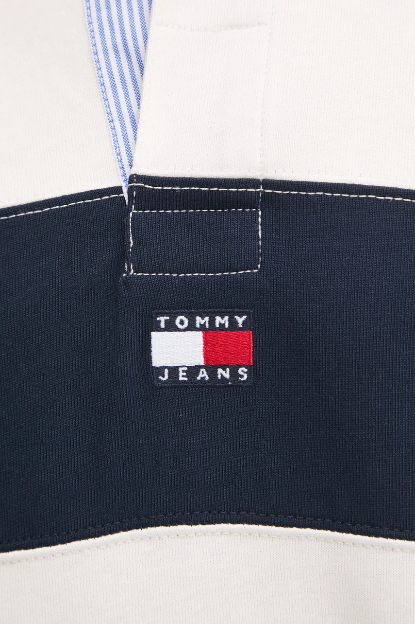 Βαμβακερή μπλούζα με μακριά μανίκια Tommy Jeans φωτογραφία