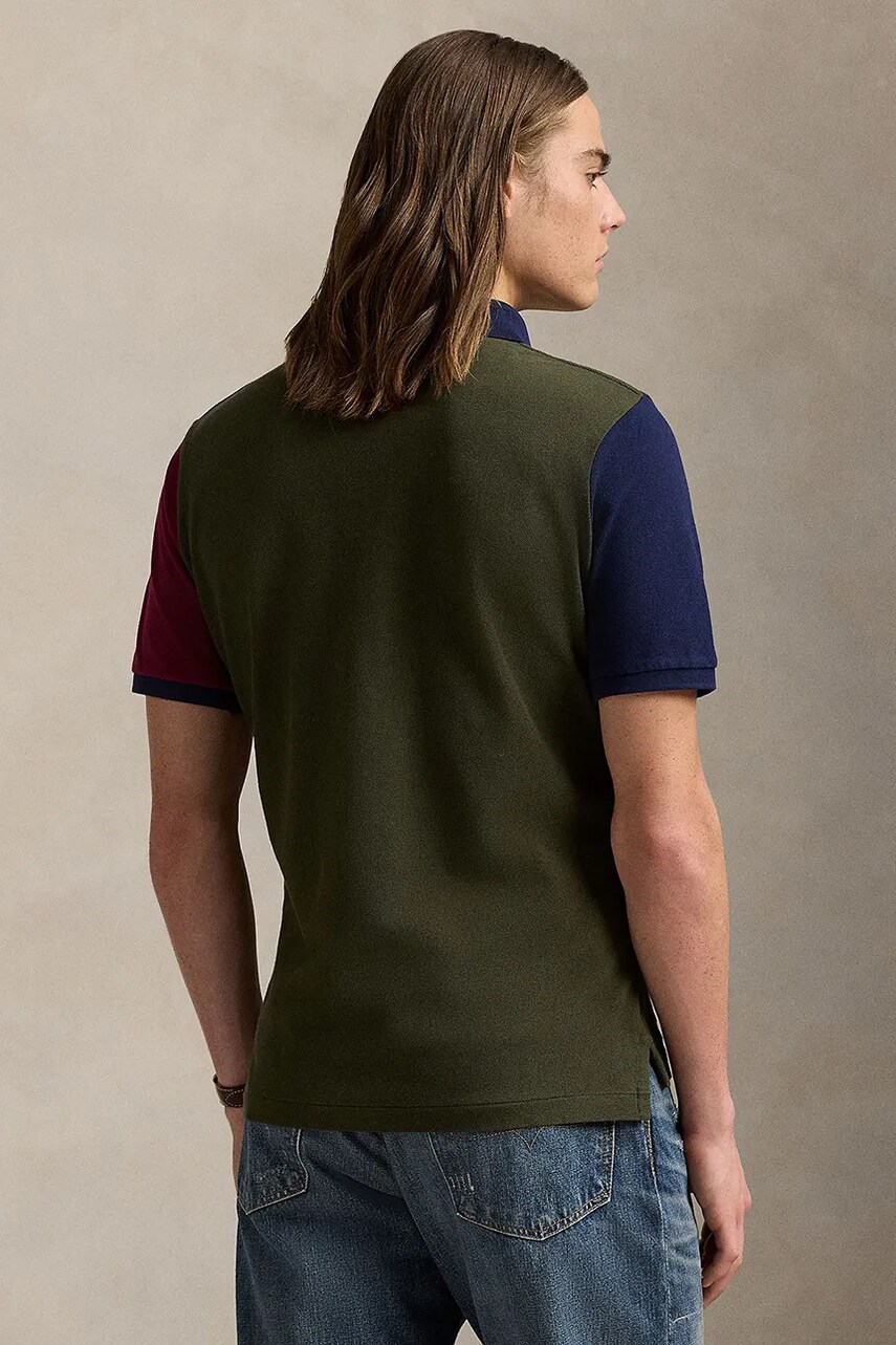 Хлопковое поло Polo Ralph Lauren цвет зелёный однотонное 710958777 Хлопковое поло Polo Ralph Lauren цвет зелёный однотонное 710958777