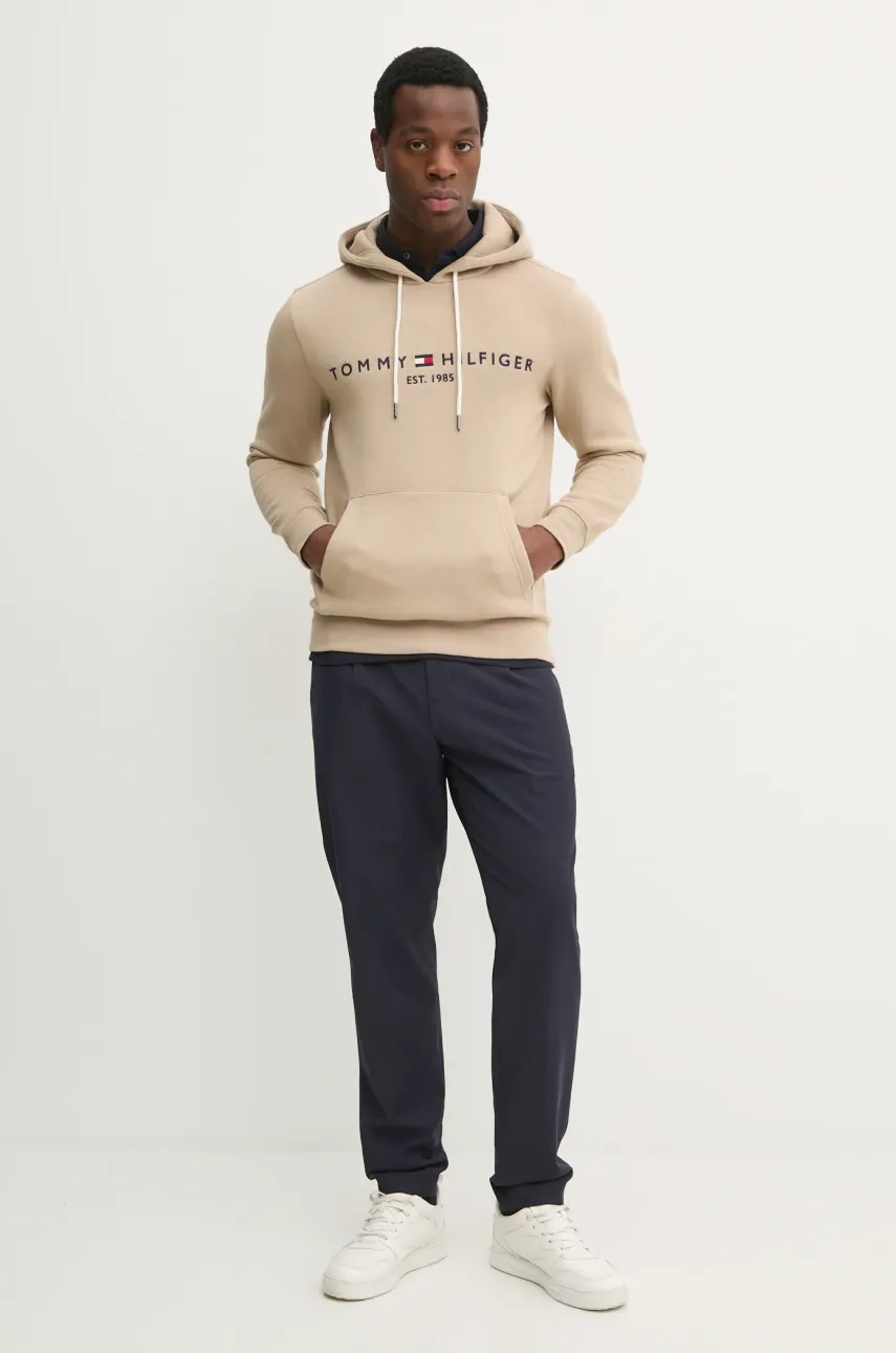 Поло Tommy Hilfiger мужское цвет синий с аппликацией MW0MW37518 Поло Tommy Hilfiger мужское цвет синий с аппликацией MW0MW37518