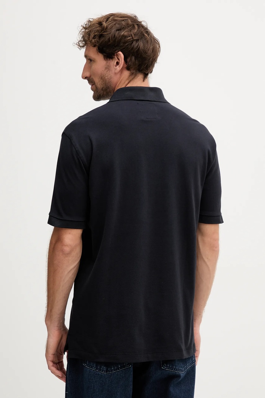 Хлопковое поло Armani Exchange цвет чёрный однотонная XM000367 AF13022 Хлопковое поло Armani Exchange цвет чёрный однотонная XM000367 AF13022