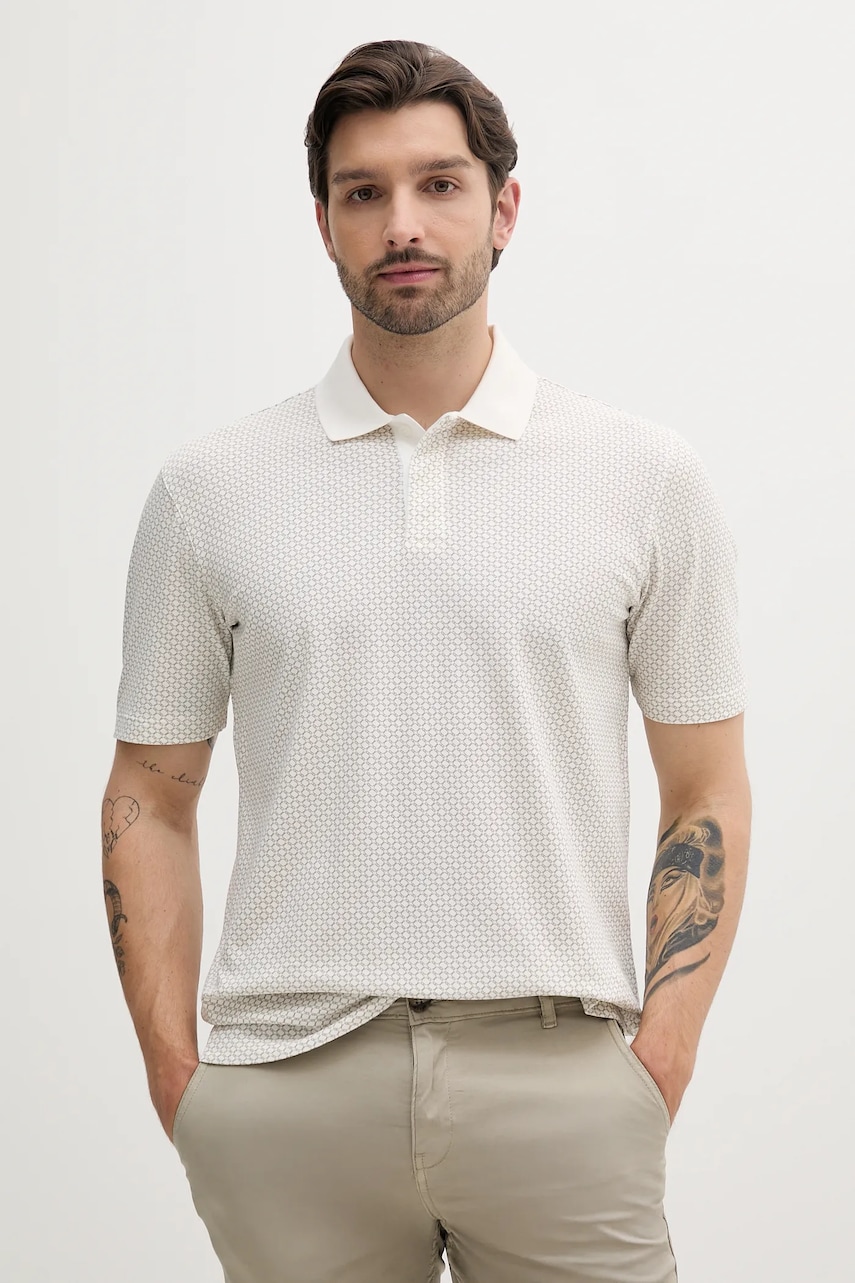 Levně Polo tričko Armani Exchange pánské, bílá barva, XM000736 AF10819