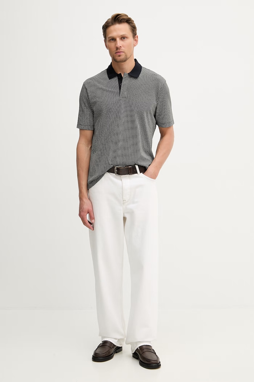 Armani Exchange polo tričko pánske bavlnené s elastanom