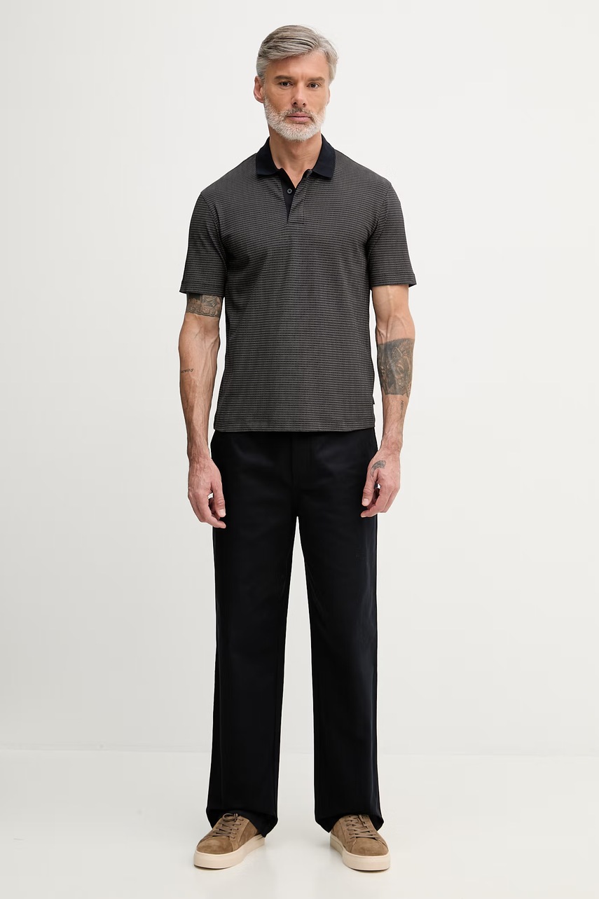 Armani Exchange polo tričko pánske bavlnené s elastanom