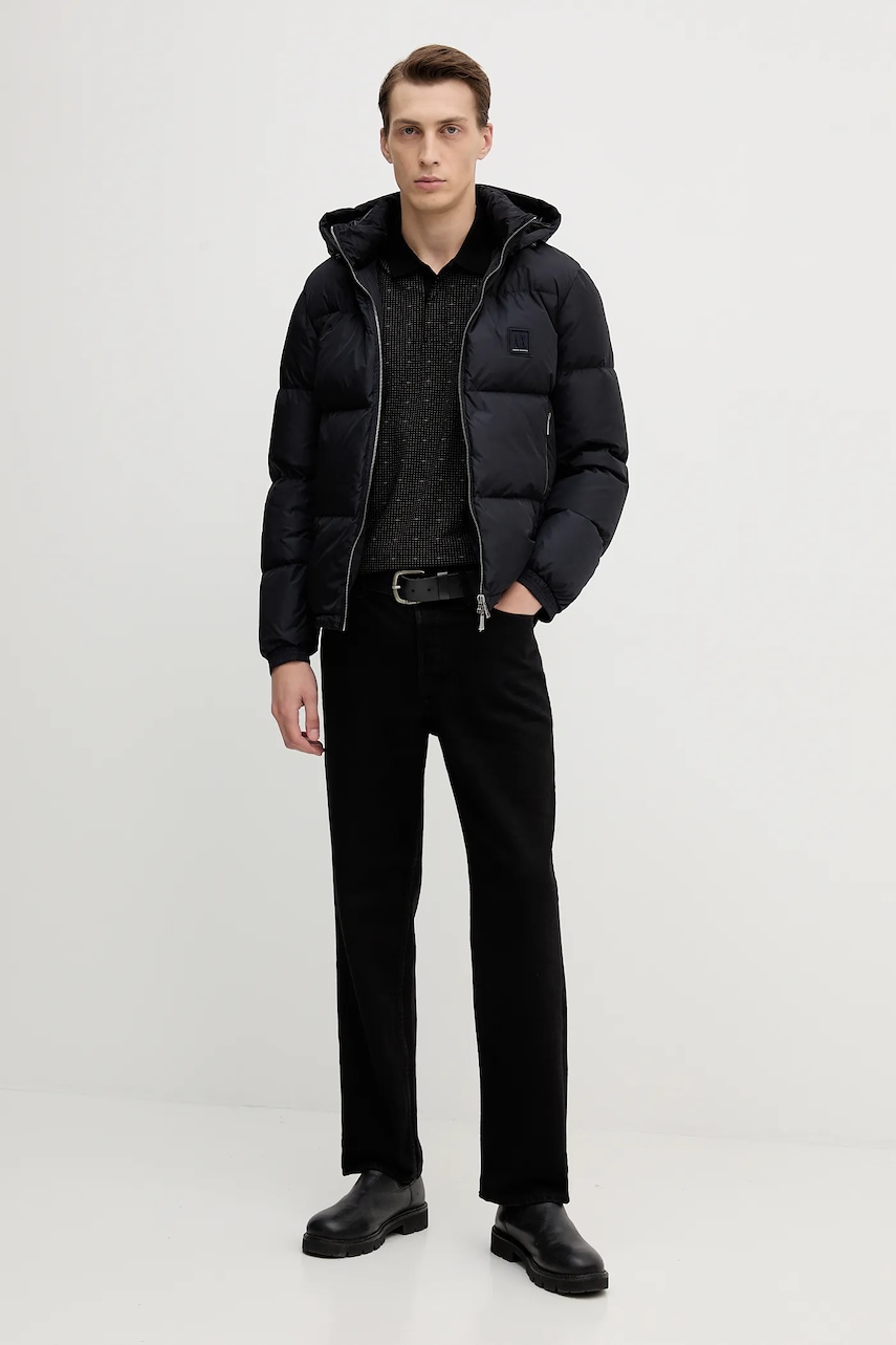 Поло Armani Exchange цвет чёрный узор XM000736 AF10819 Поло Armani Exchange цвет чёрный узор XM000736 AF10819