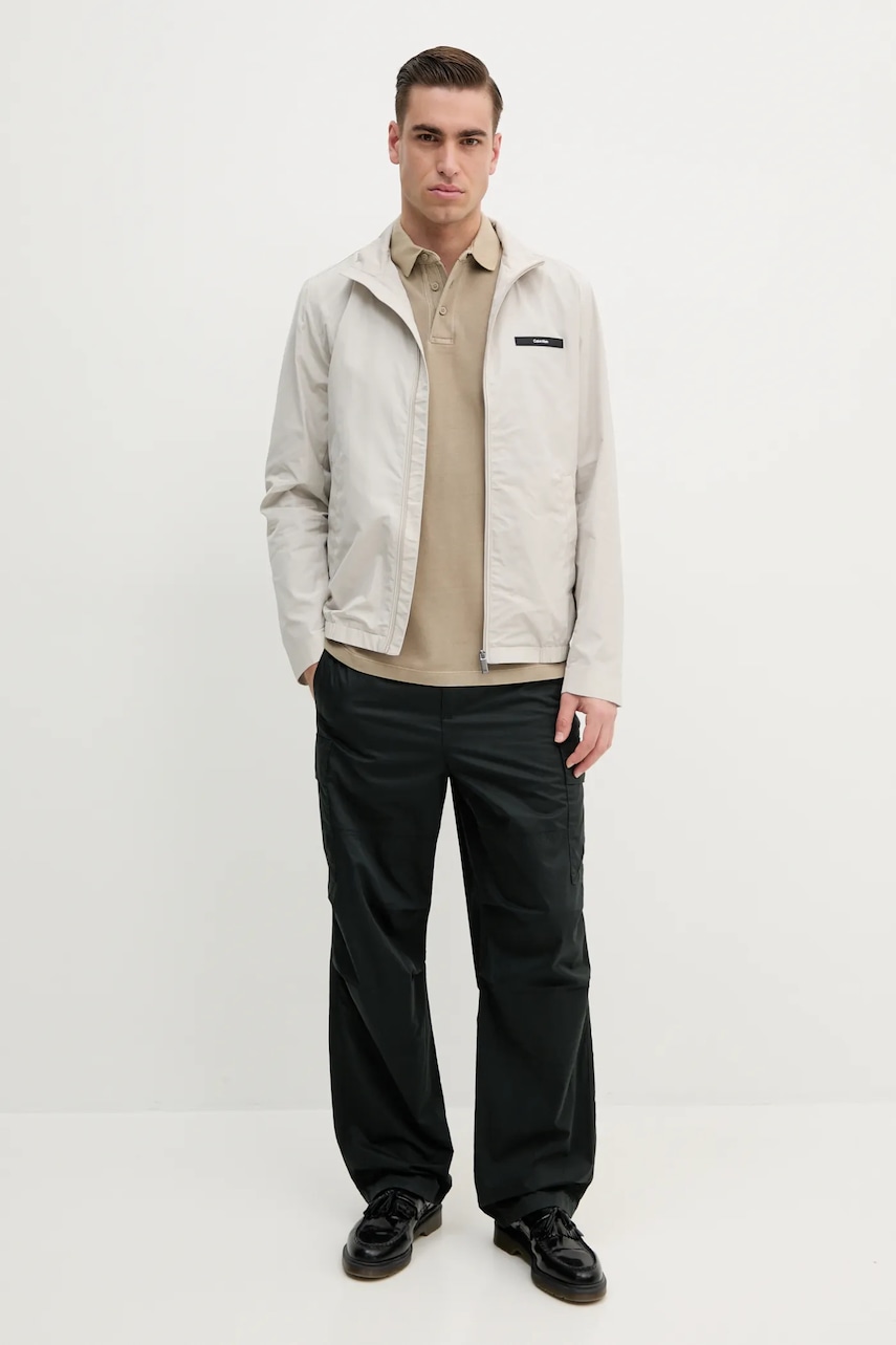 Хлопковое поло Armani Exchange мужское цвет бежевый однотонное XM000509 AF13055 Хлопковое поло Armani Exchange мужское цвет бежевый однотонное XM000509 AF13055
