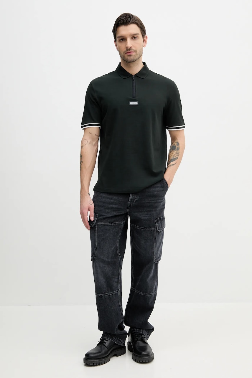 Поло Armani Exchange мужское цвет зелёный с аппликацией XM000221 AF10366 Поло Armani Exchange мужское цвет зелёный с аппликацией XM000221 AF10366