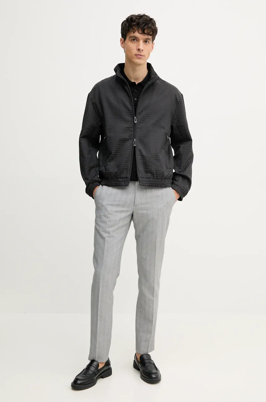 Хлопковое поло Armani Exchange мужское цвет чёрный узорное XM000477 AF10337 Хлопковое поло Armani Exchange мужское цвет чёрный узорное XM000477 AF10337