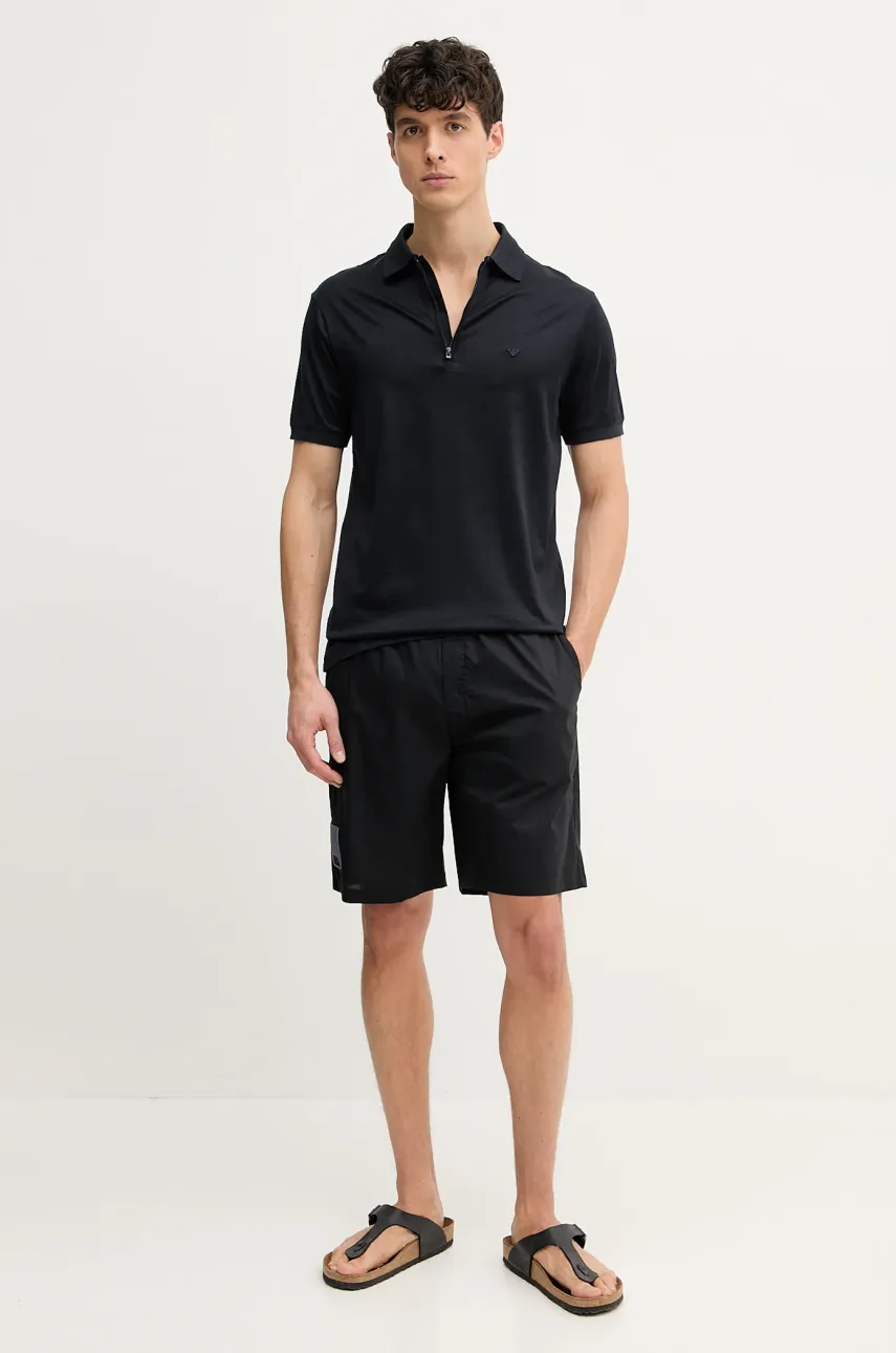 Поло Emporio Armani мужское цвет синий однотонное EM001082 AF10017 Поло Emporio Armani мужское цвет синий однотонное EM001082 AF10017