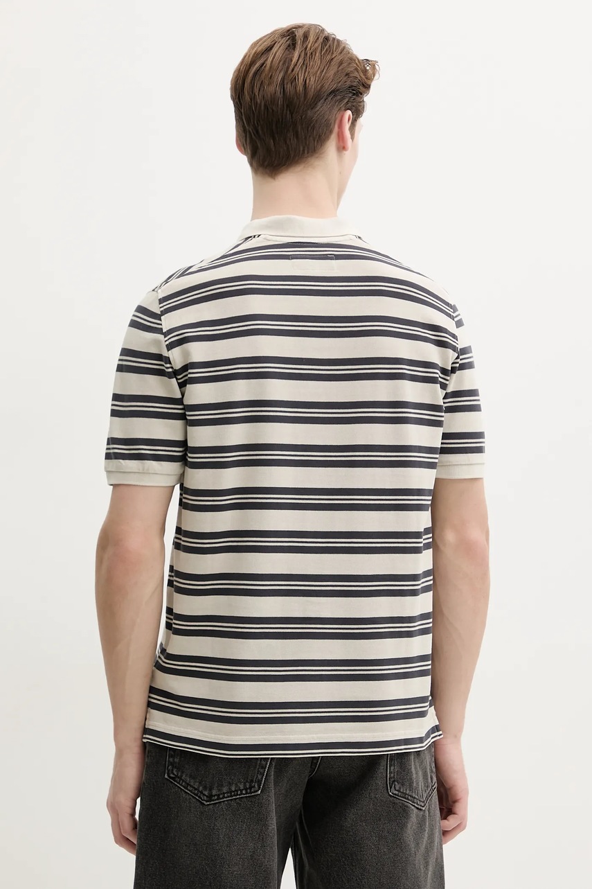 Βαμβακερό μπλουζάκι πόλο Marc O'Polo ανδρικό, χρώμα: μπεζ, 522206853040 φωτογραφία