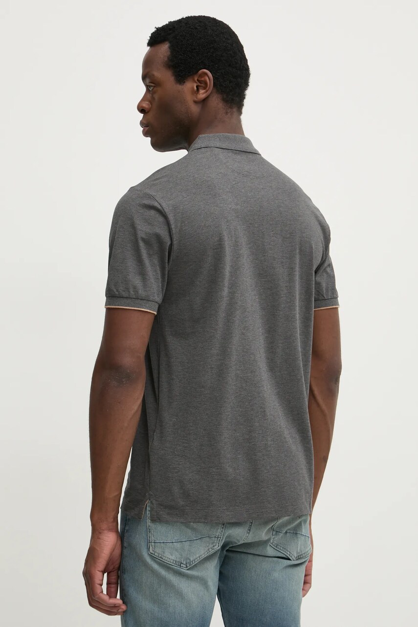 Hackett London pamut póló szürke, sima, HM563379 termék 2. képe