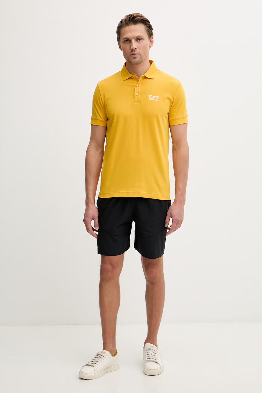 EA7 Emporio Armani polo tričko pánske bavlnené s elastanom