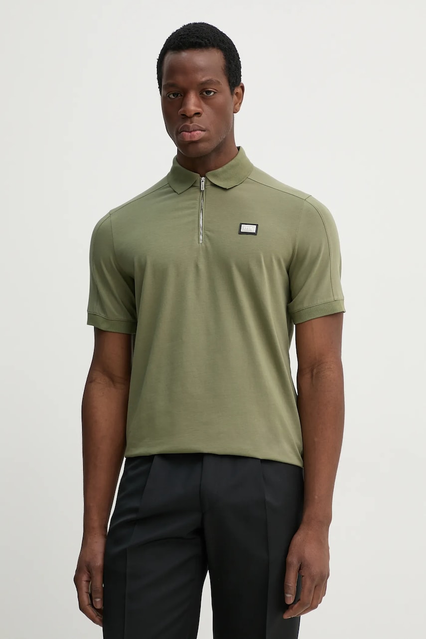 Karl Lagerfeld tricou polo barbati, culoarea verde, cu imprimeu, 552221.745020 Karl Lagerfeld tricou polo barbati, culoarea verde, cu imprimeu, 552221.745020