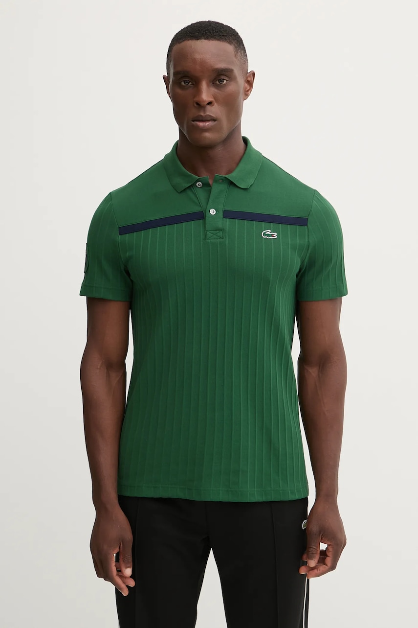 Lacoste tricou polo culoarea alb, uni, DH8960