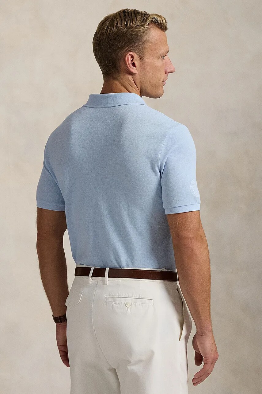 Хлопковое поло Polo Ralph Lauren однотонное 710970482 Хлопковое поло Polo Ralph Lauren однотонное 710970482