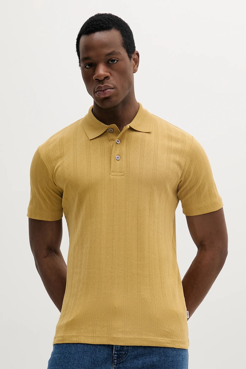 Levně Bavlněné polo tričko Lindbergh pánské, zelená barva, 30-404115