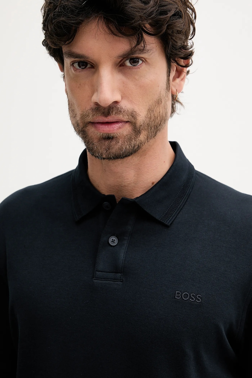 Bavlněné polo tričko BOSS Orange Pe_Interlock