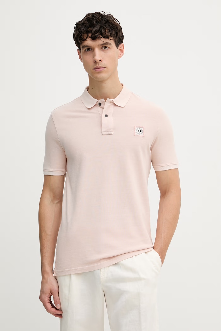 Bavlněné polo tričko Guess