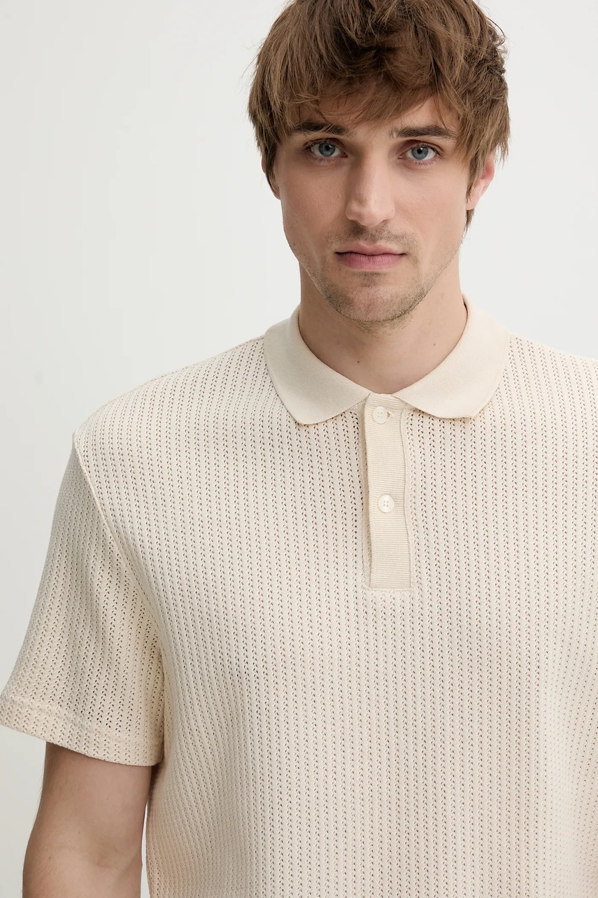 Βαμβακερό μπλουζάκι πόλο Samsoe Samsoe SAJASE φωτογραφία