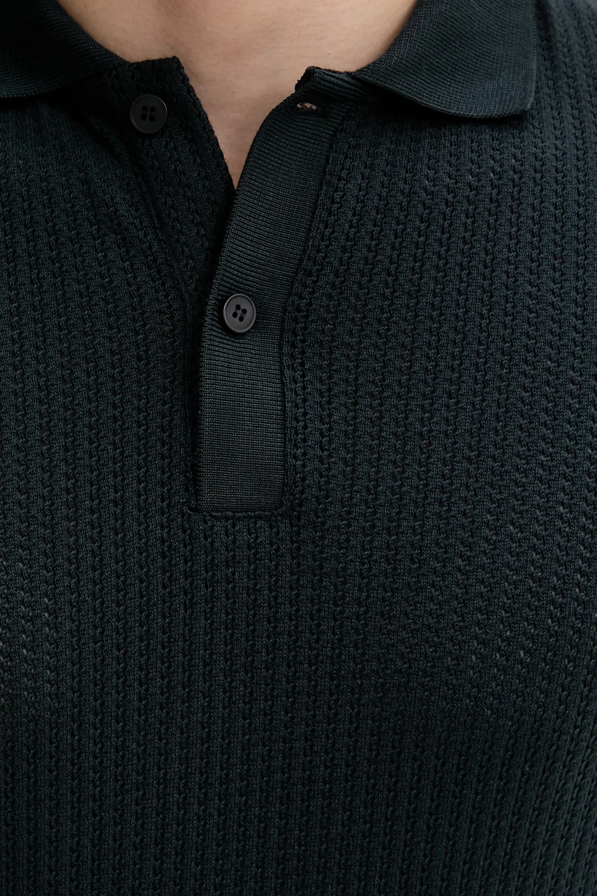 Βαμβακερό μπλουζάκι πόλο Samsoe Samsoe SAJASE φωτογραφία