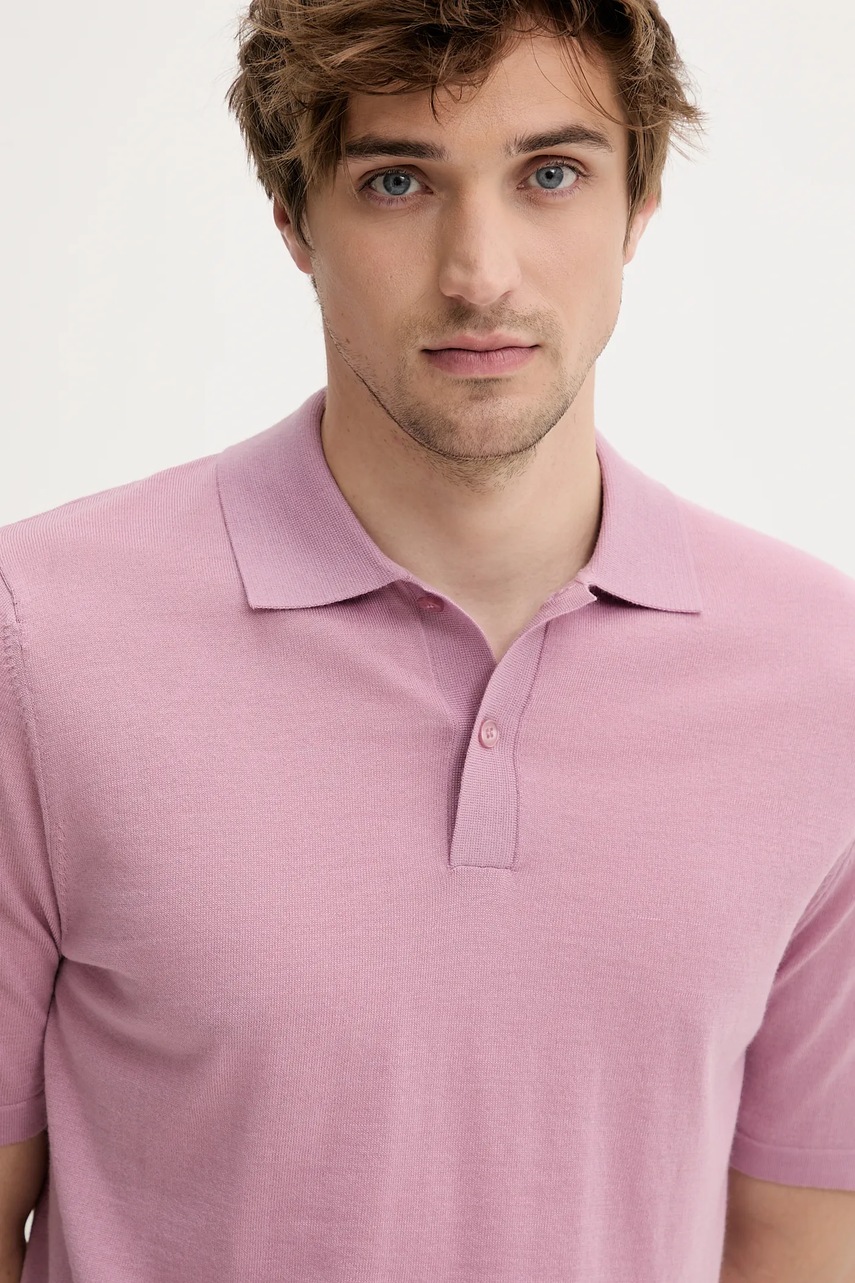 Vlněné polo tričko Samsoe Samsoe SAROWAN (obrázek 4)