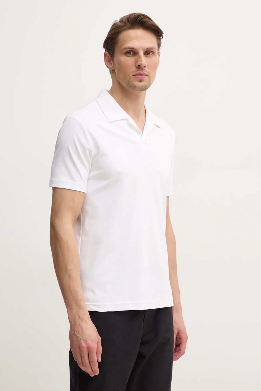 Бавовняне поло Calvin Klein колір білий однотонне K10K114133 