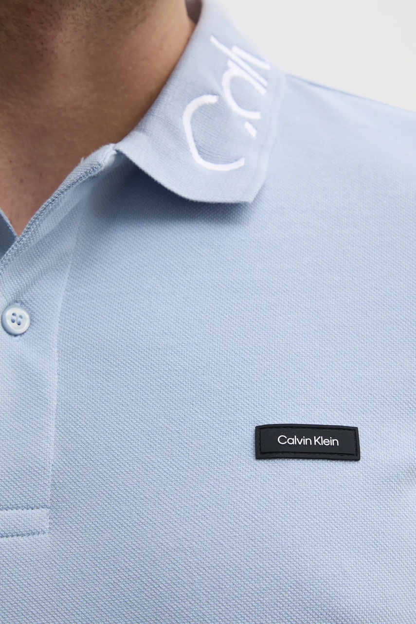 Πόλο Calvin Klein χρώμα: μπλε, K10K114474 φωτογραφία