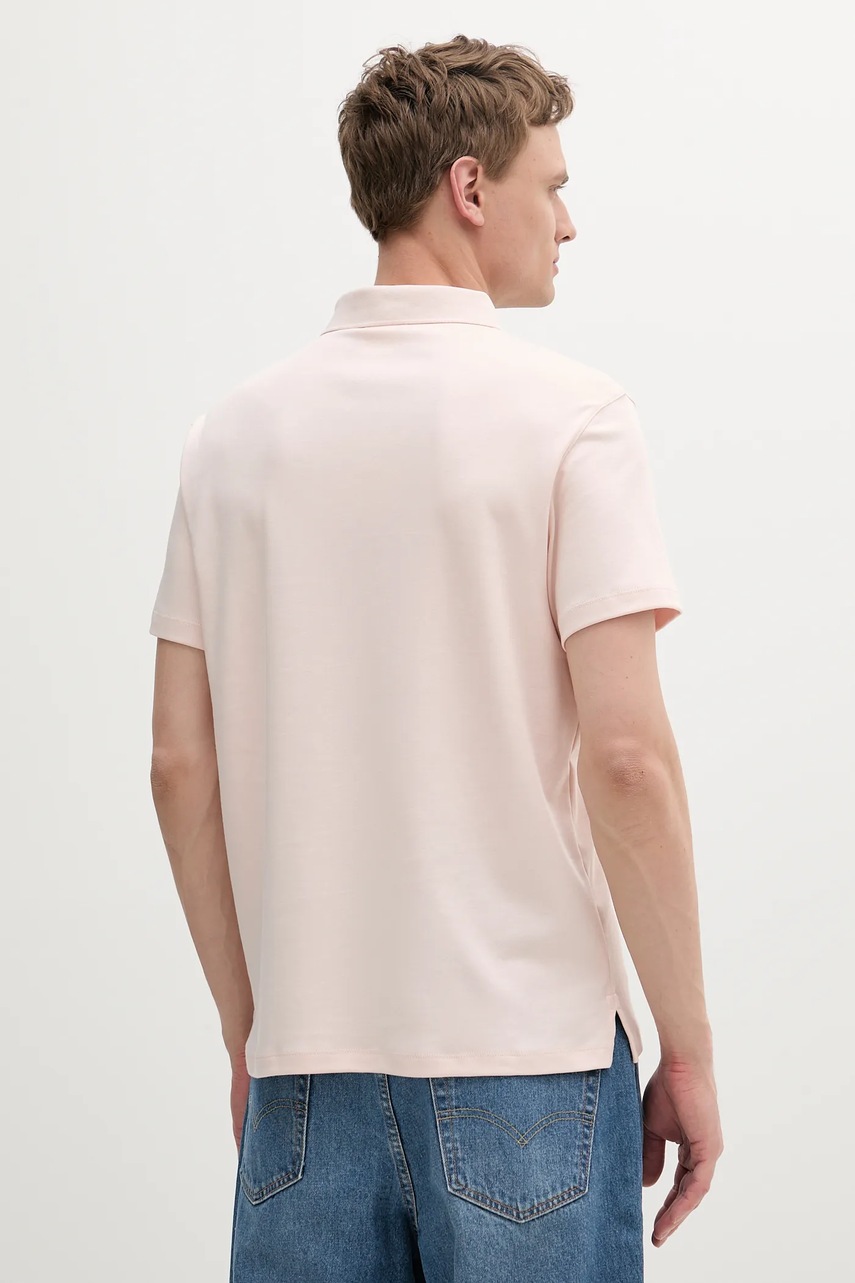 Хлопковое поло Calvin Klein цвет бежевый однотонное LV04LB276G