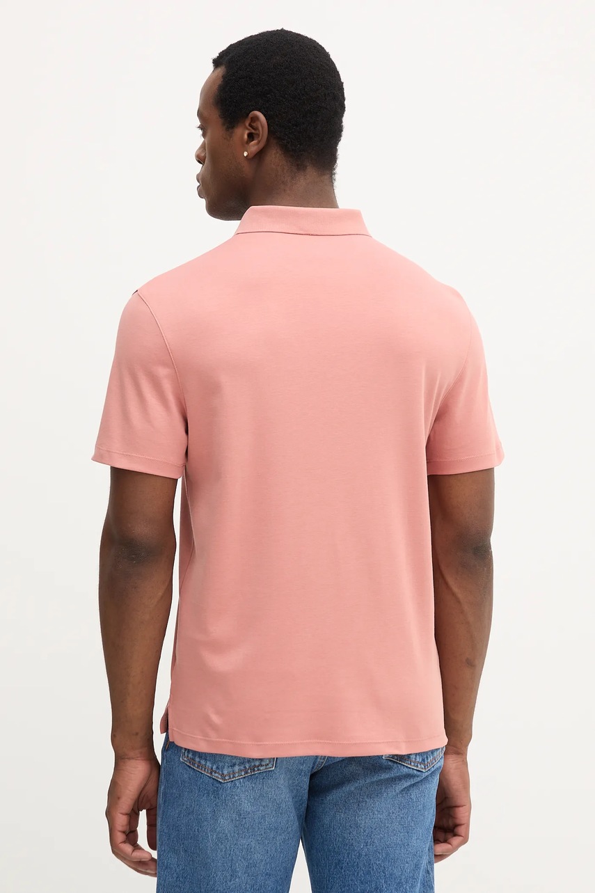 Хлопковое поло Calvin Klein цвет оранжевый однотонное LV04LB276G