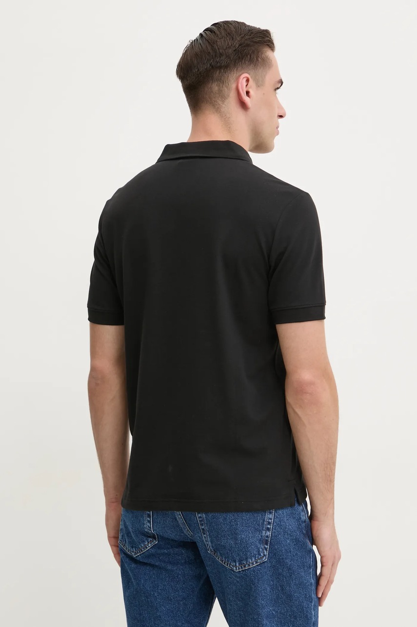 Πόλο Calvin Klein χρώμα: μαύρο, K10K114128 φωτογραφία