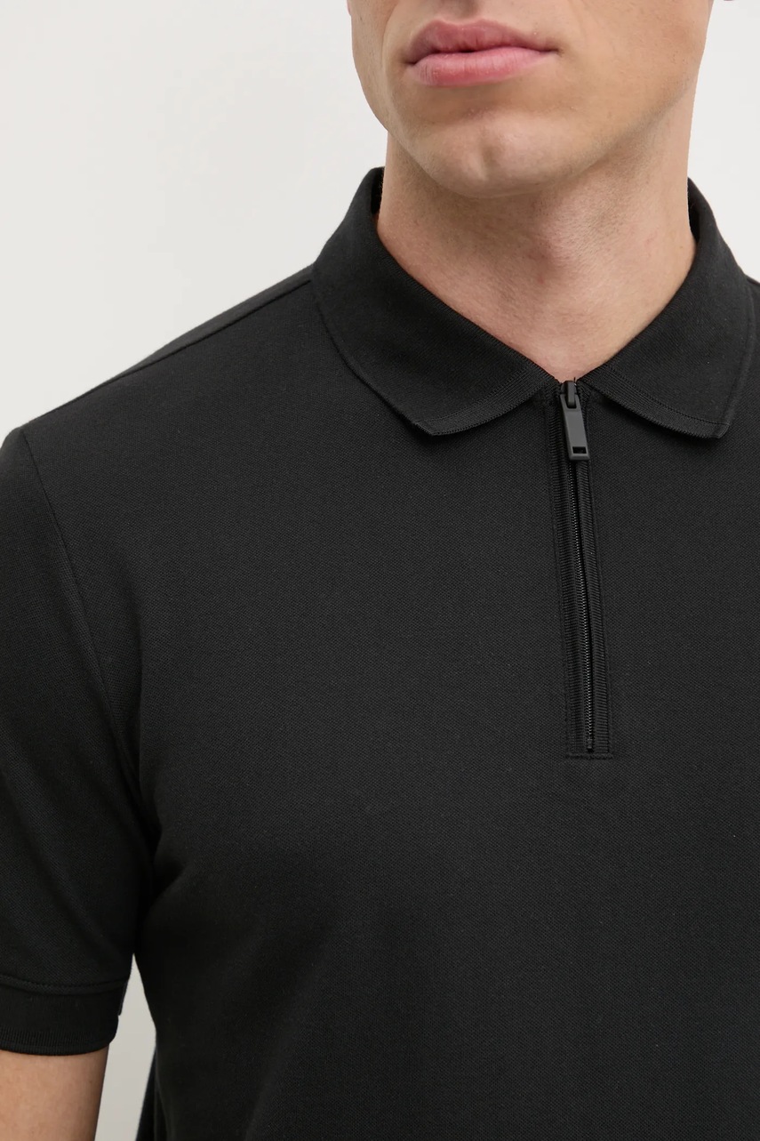 Πόλο Calvin Klein χρώμα: μαύρο, K10K114128 φωτογραφία