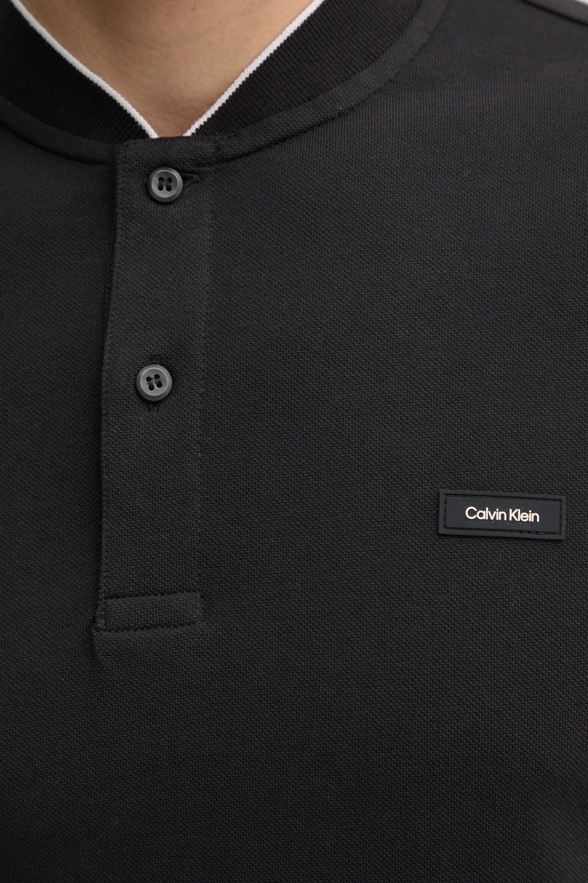 Πόλο Calvin Klein χρώμα: μαύρο, K10K114139 φωτογραφία