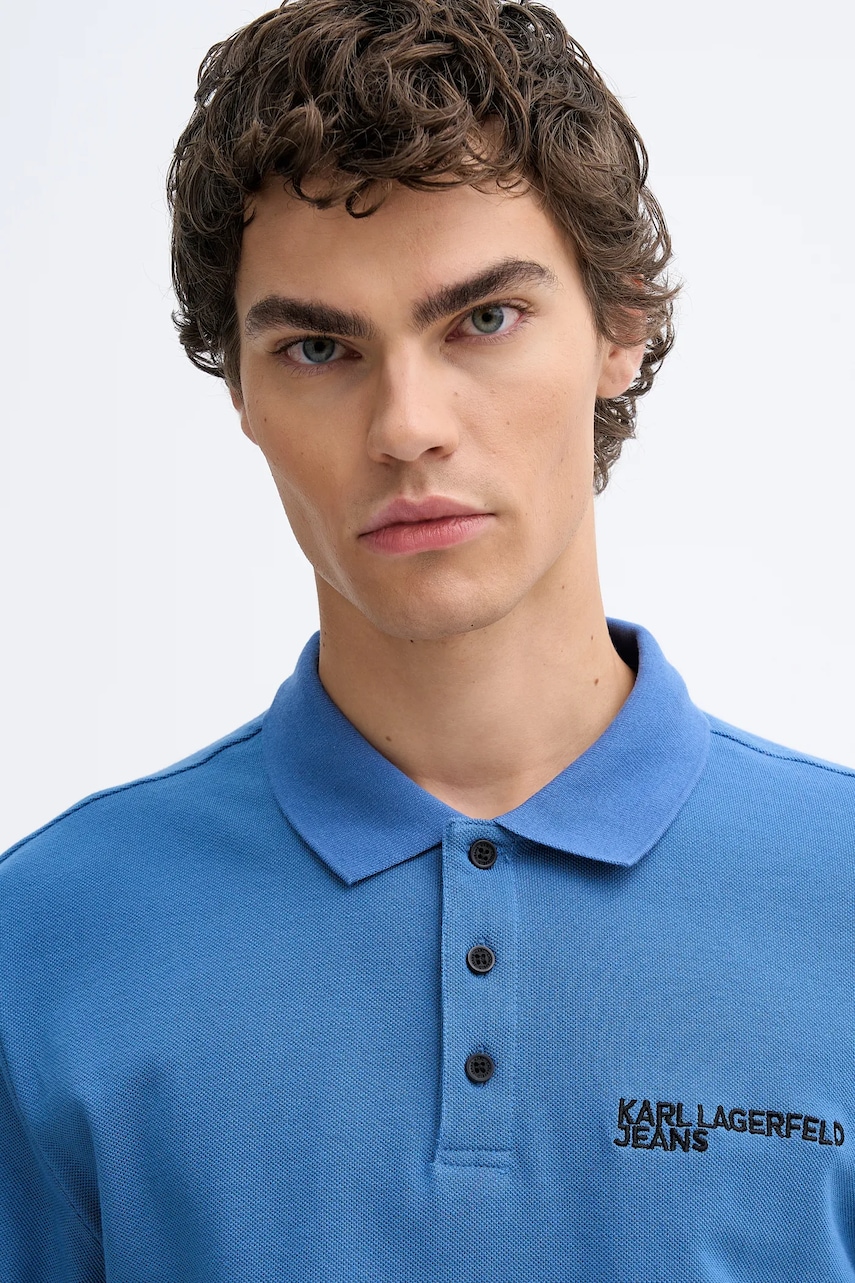 Karl Lagerfeld Jeans polo tričko pánske bavlnené