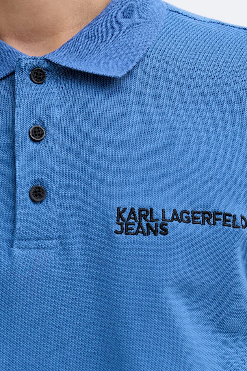 Karl Lagerfeld Jeans polo tričko pánske bavlnené
