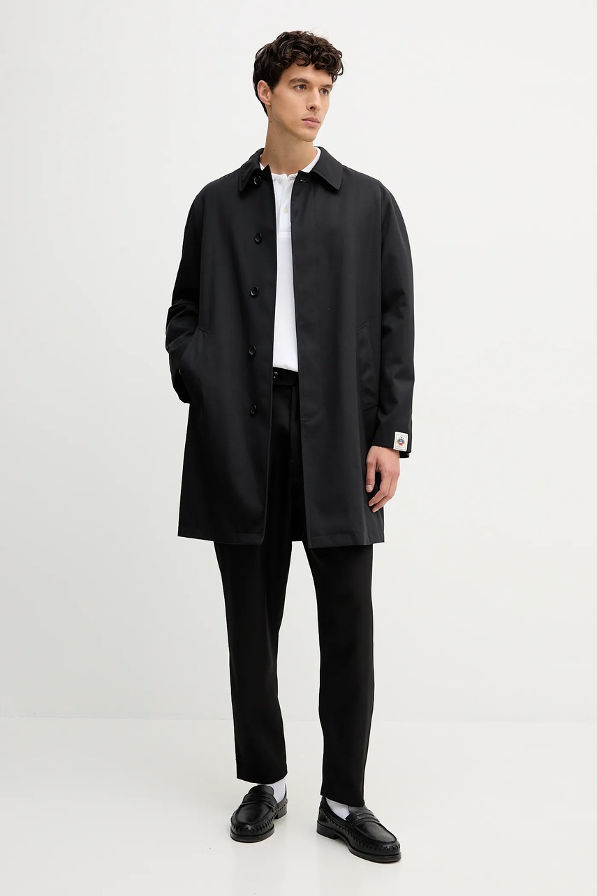 Хлопковое поло Bally цвет чёрный с аппликацией MJE06N