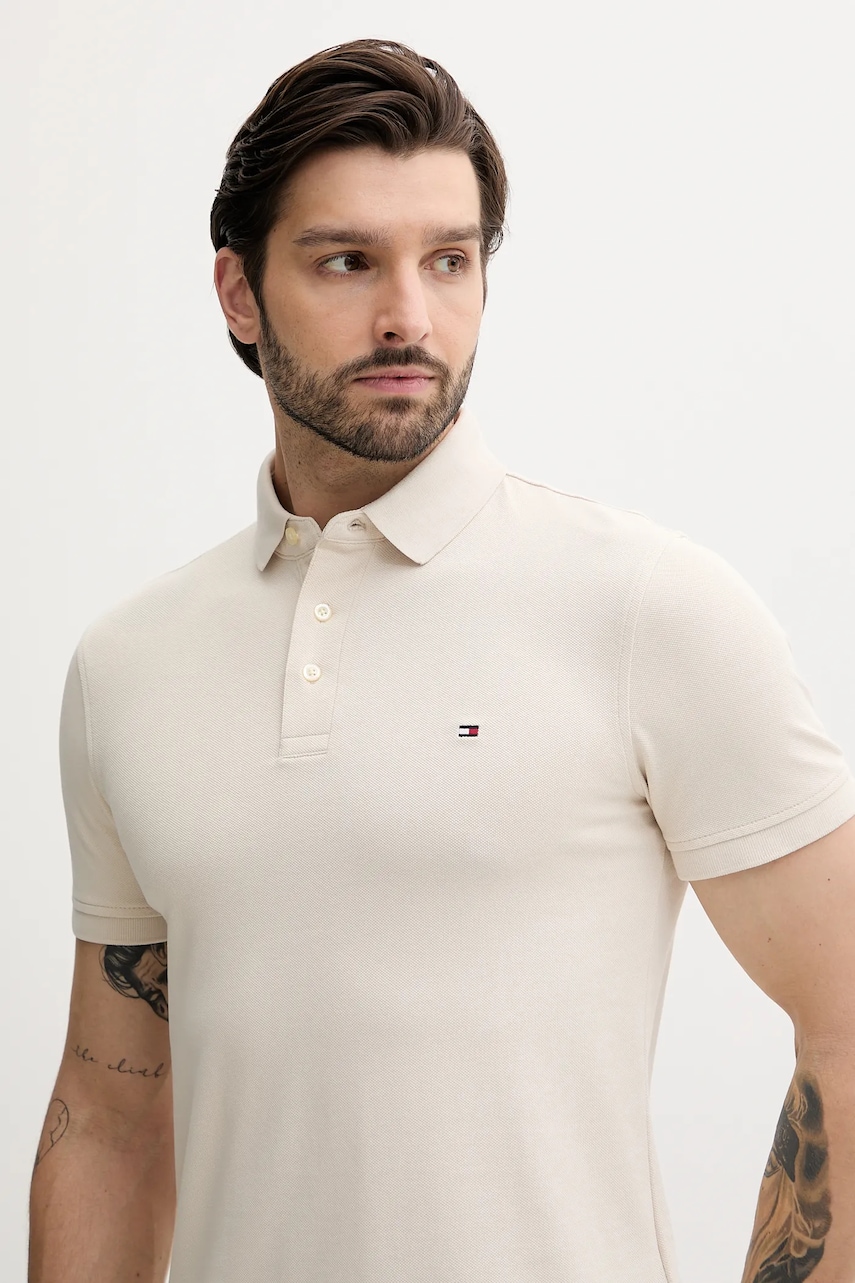 Tommy Hilfiger polo tričko bavlnené s elastanom