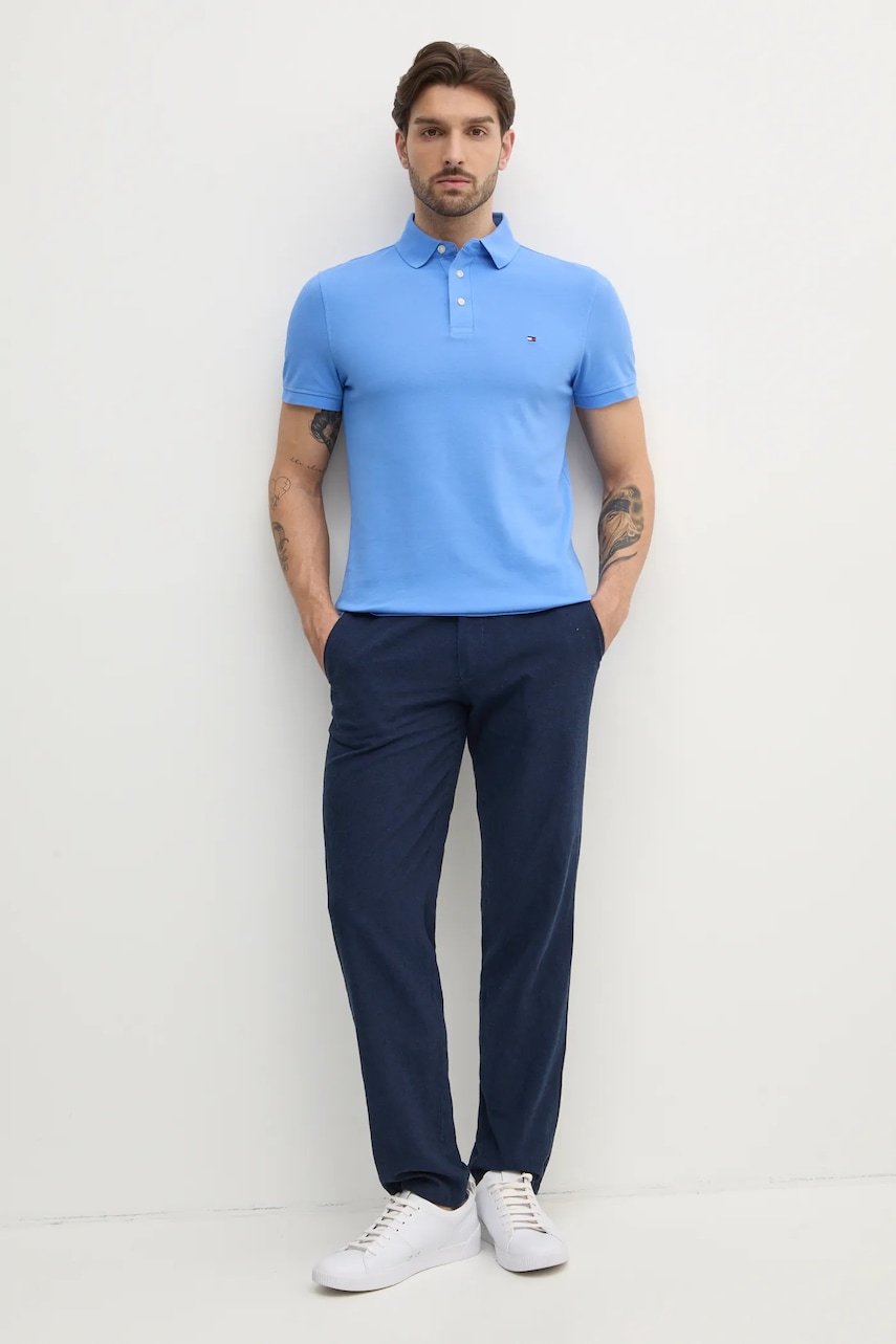 Tommy Hilfiger polo tričko bavlnené s elastanom