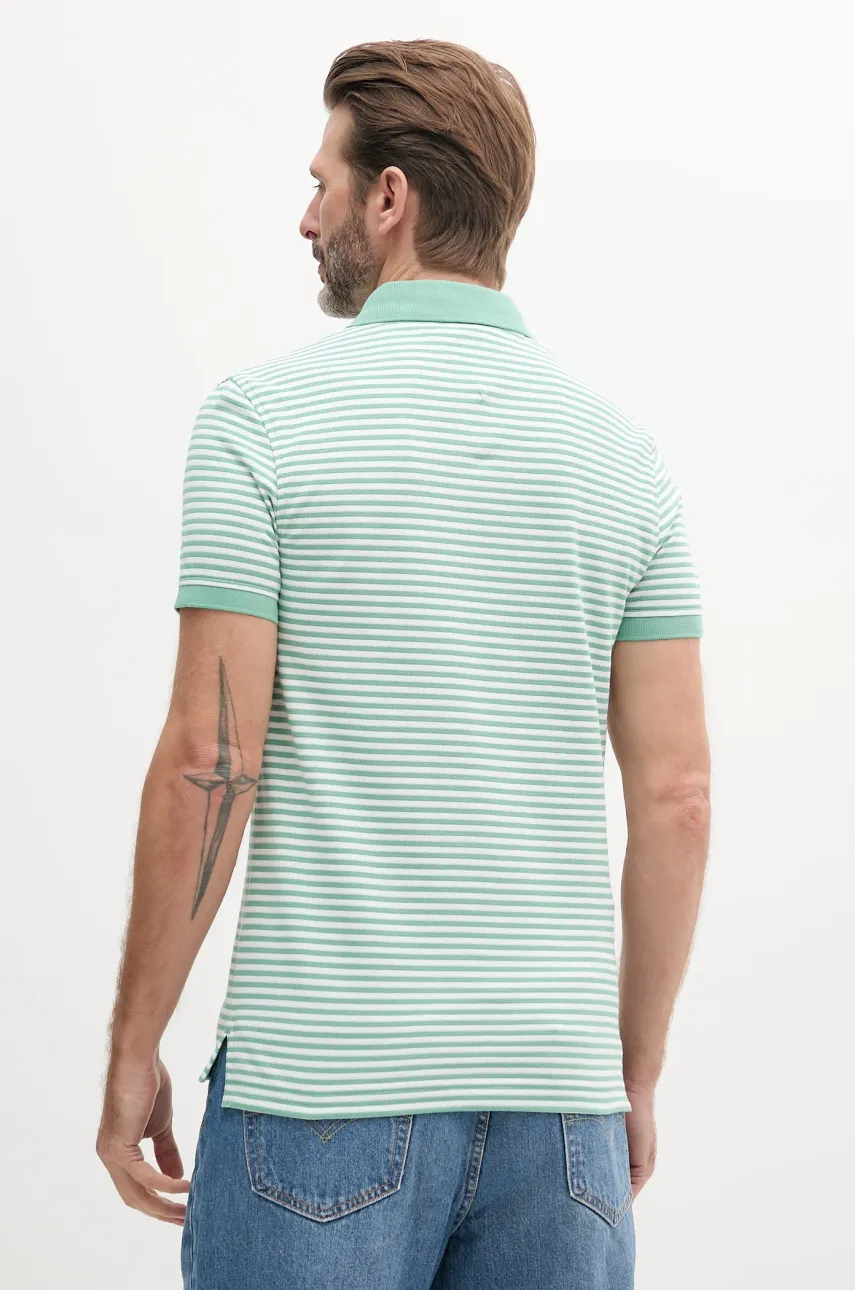 Поло Tommy Hilfiger мужское цвет зелёный однотонное MW0MW17771 Поло Tommy Hilfiger мужское цвет зелёный однотонное MW0MW17771