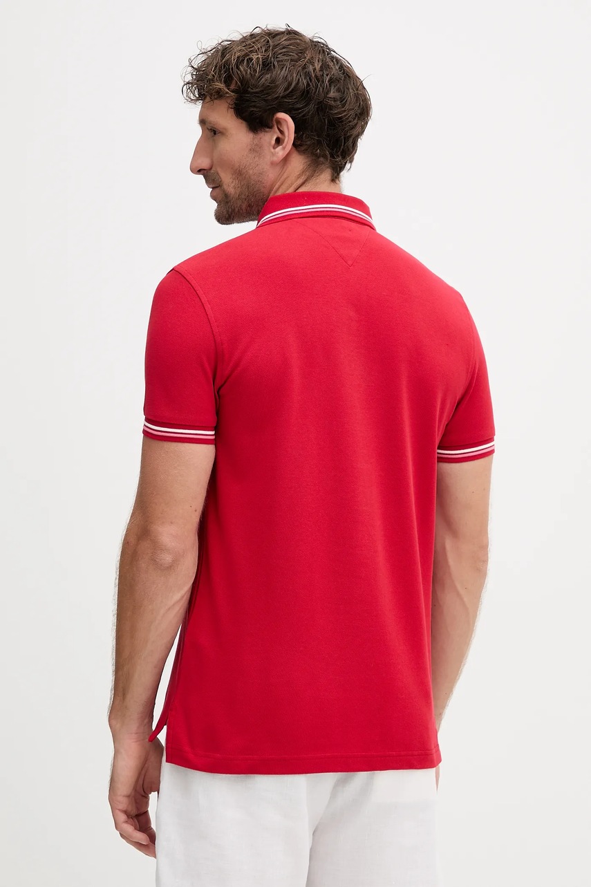 Поло Tommy Hilfiger цвет розовый однотонное MW0MW39993